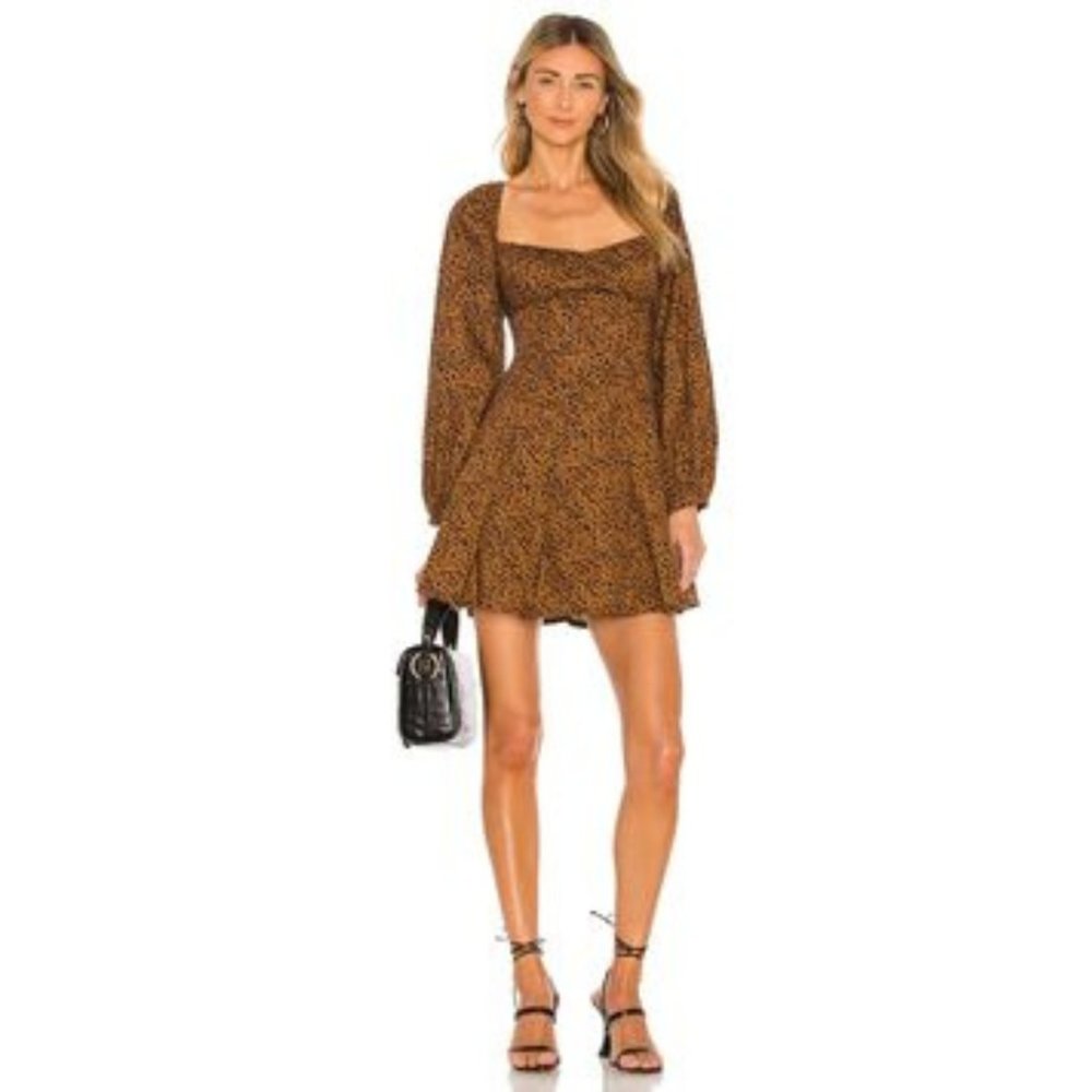 Bardot Womens Dress Leopard Print Skater Style X-Large